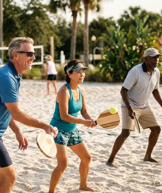 Beach Tennis activity art