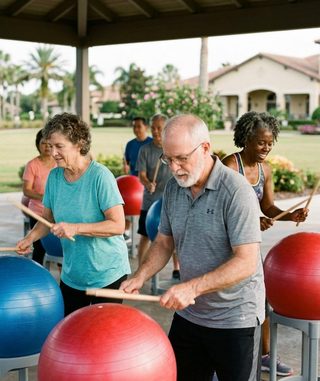 Cardio Drumming activity art