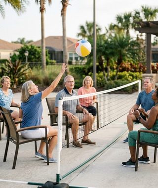 Chair Volleyball activity art