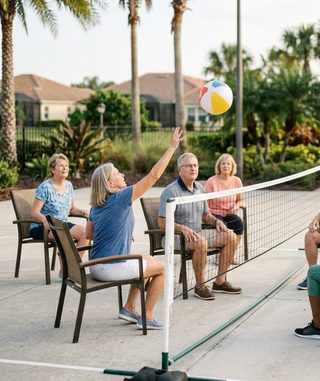 Chair Volleyball activity art