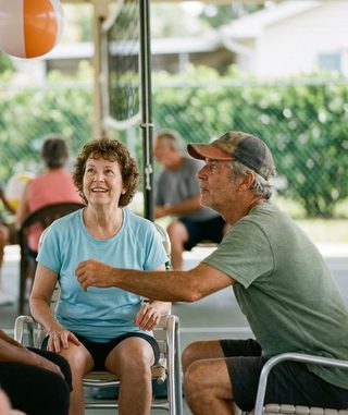 Chair Volleyball activity art