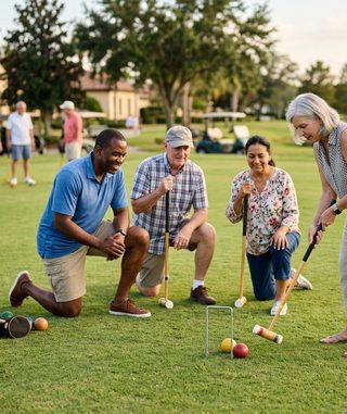Croquet activity art