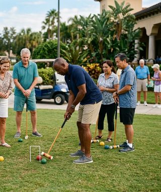 Croquet activity art