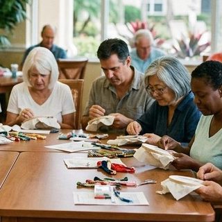 Embroidery activity art