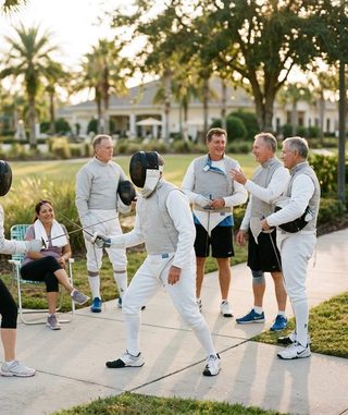 Fencing activity art