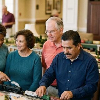 Model Trains activity art