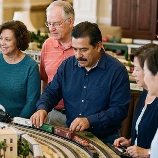 Model Trains activity art