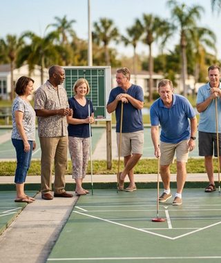 Shuffleboard activity art