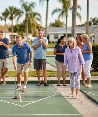 Shuffleboard activity art