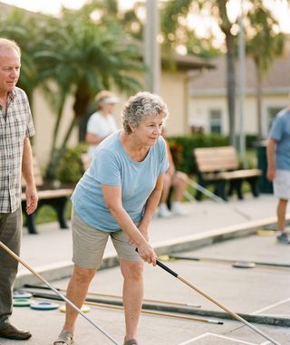 Shuffleboard activity art