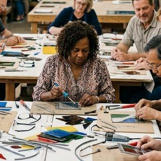 Stained Glass activity art