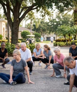 Stretching activity art