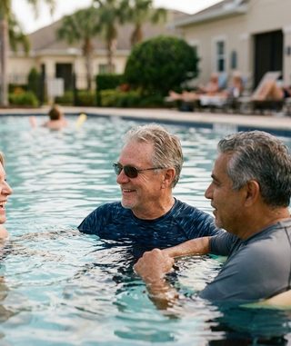 Swim activity art