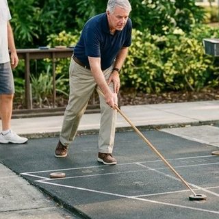 Table Shuffleboard activity art