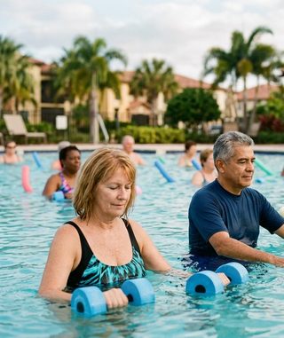 Water Aerobics activity art