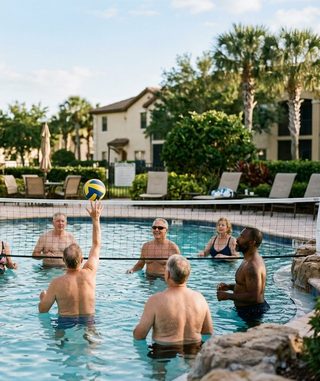 Water Volleyball activity art