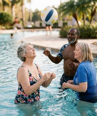Water Volleyball activity art
